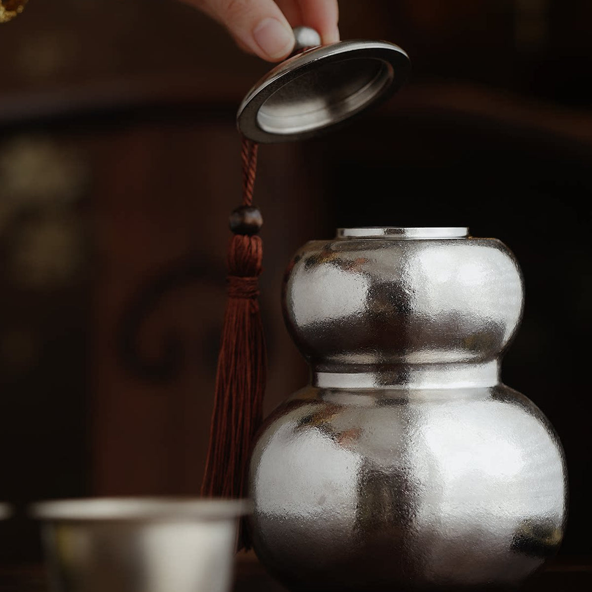 Fortune Gourd | Handcrafted Titanium Tea Canister