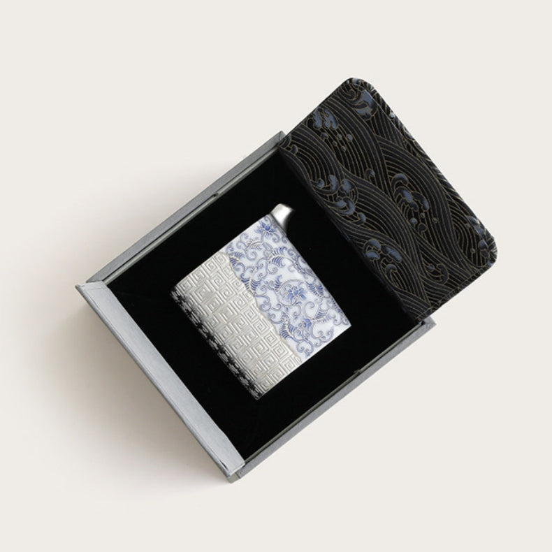 Fourfold Fortune | Handcrafted Silver-Detailed Porcelain Tea Pitcher