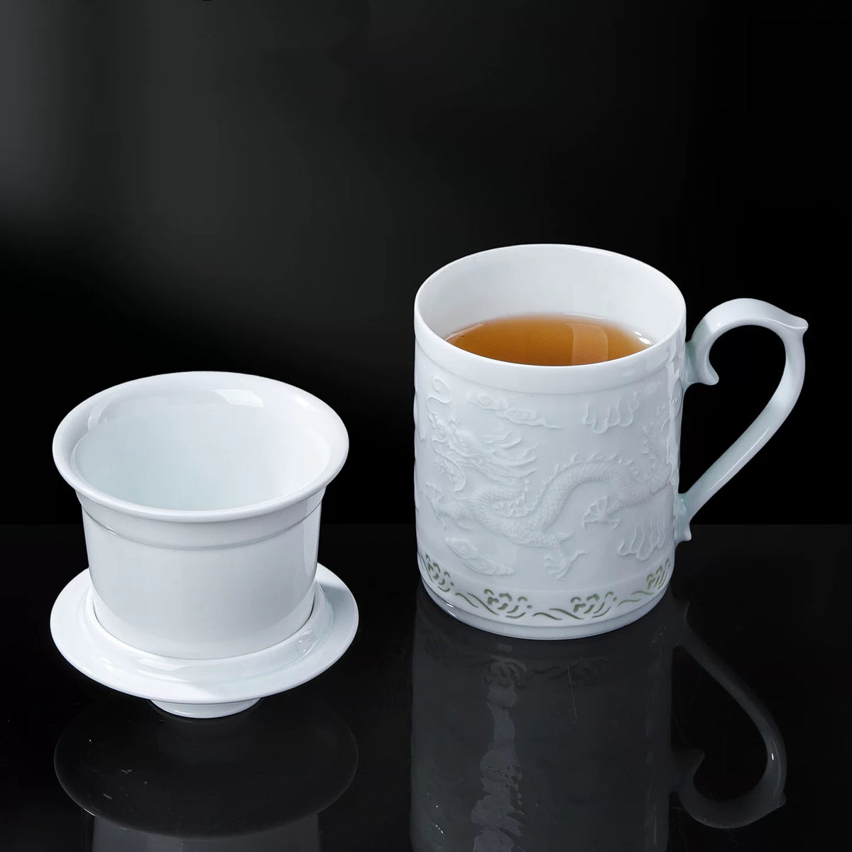 Auspicious Light | Jingdezhen Handcrafted Linglong Porcelain Tea Infuser
