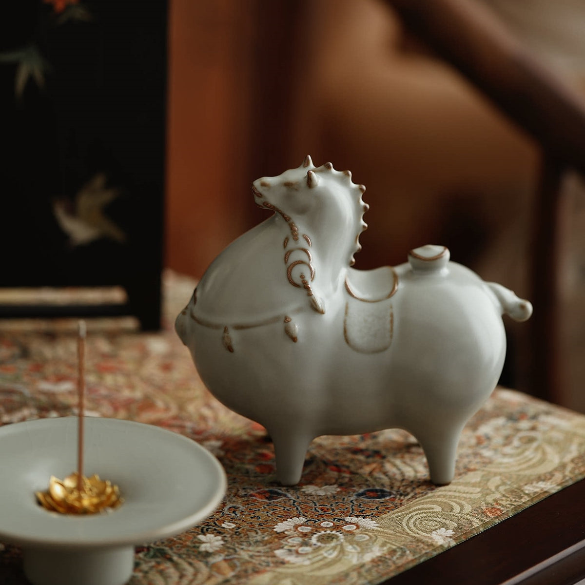 Fortune In Stride | Handcrafted Ru Ware Ceramic Tea Pet