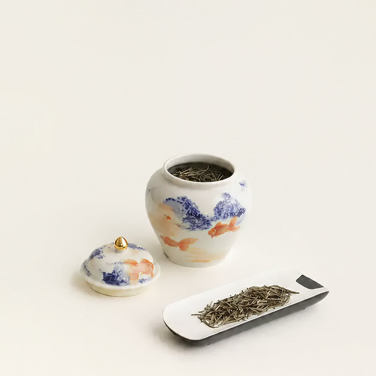 Abundant Waters | Handcrafted Ceramic Tea Canister Pair