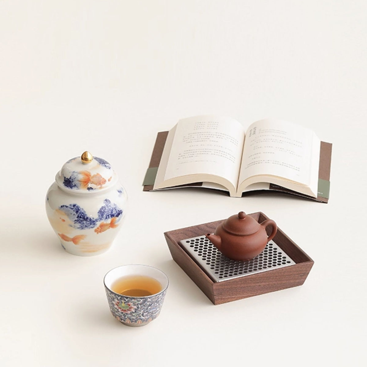 Abundant Waters | Handcrafted Ceramic Tea Canister Pair