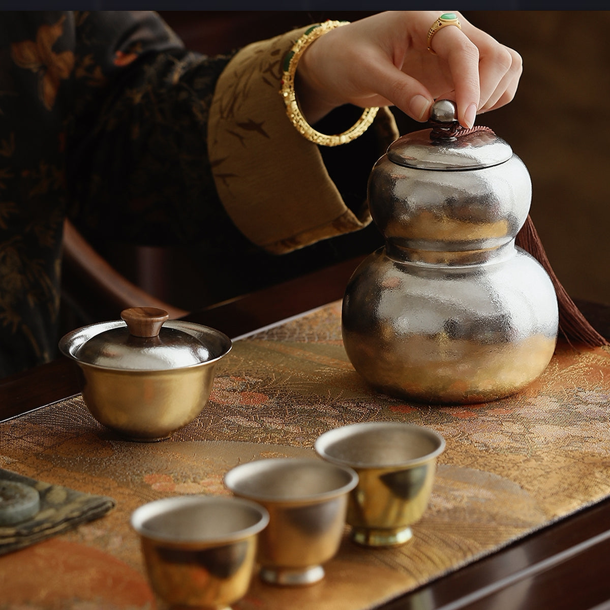 Fortune Gourd | Handcrafted Titanium Tea Canister