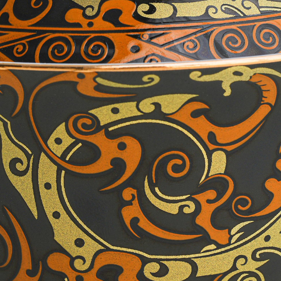 Warring States Dragon | Handcrafted Gilded Relief Ceramic Tea Set