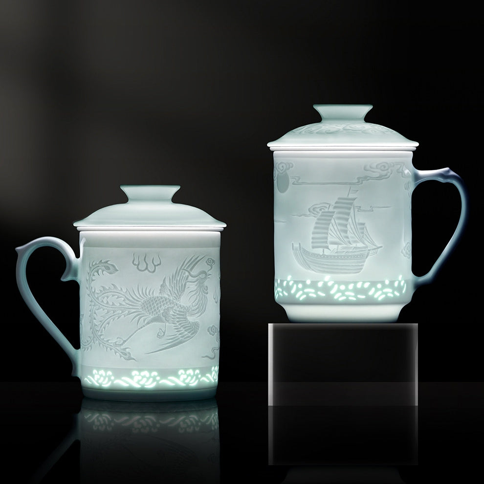 Auspicious Light | Jingdezhen Handcrafted Linglong Porcelain Tea Infuser