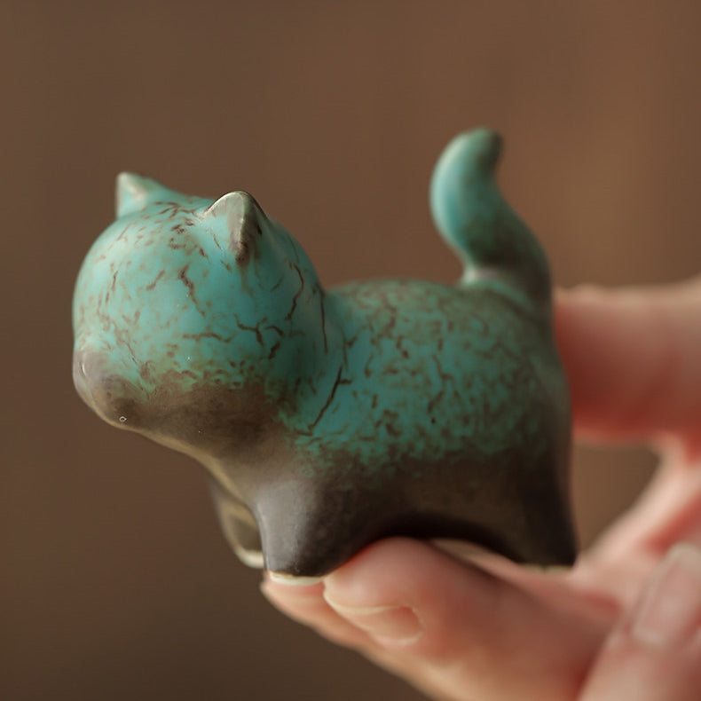 Little Tiger | Reactive-Glaze Ceramic Cat Tea Pet