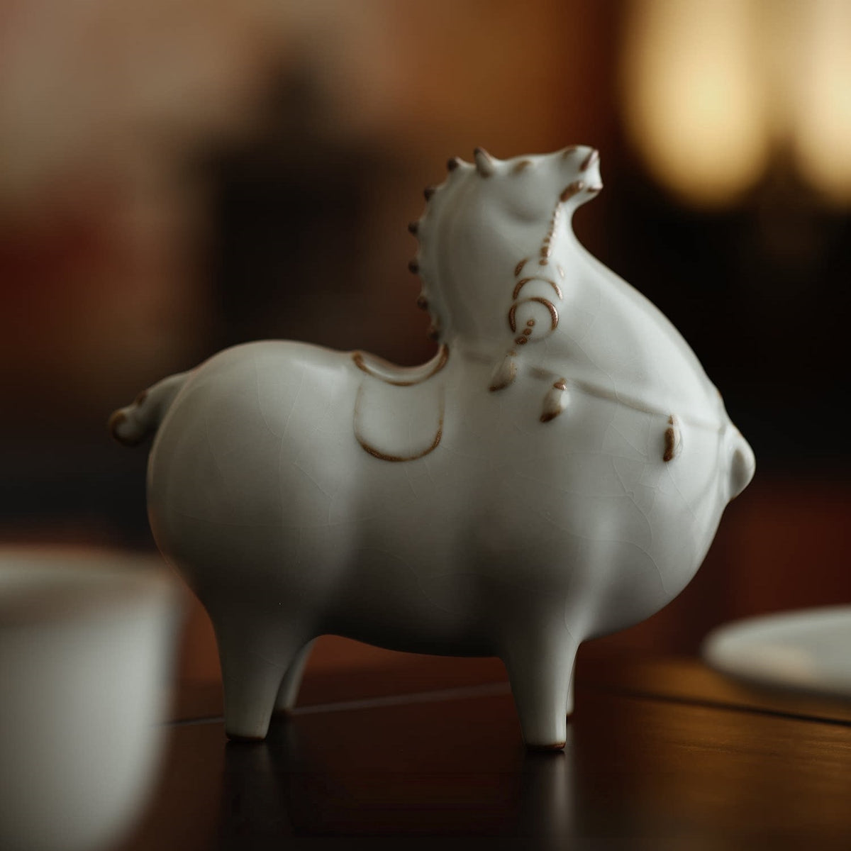 Fortune In Stride | Handcrafted Ru Ware Ceramic Tea Pet