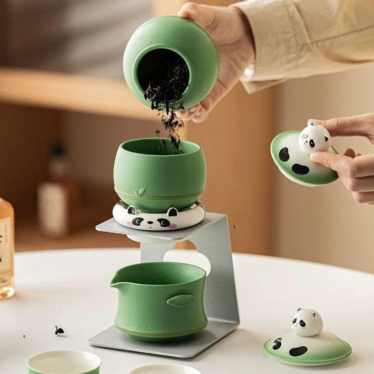 Jade Panda | Handcrafted Ceramic Tea Set