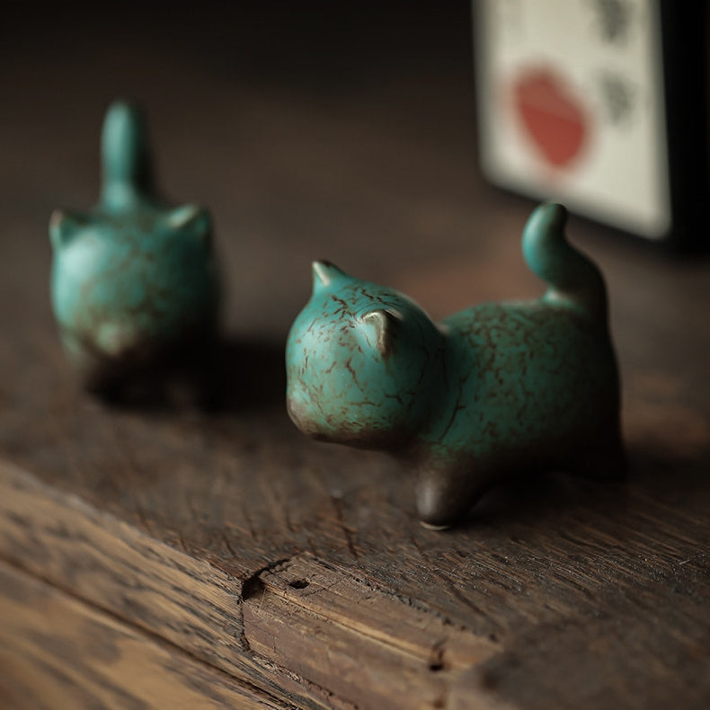 Little Tiger | Reactive-Glaze Ceramic Cat Tea Pet