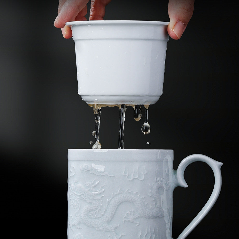 Auspicious Light | Jingdezhen Handcrafted Linglong Porcelain Tea Infuser