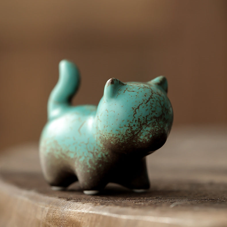 Little Tiger | Reactive-Glaze Ceramic Cat Tea Pet