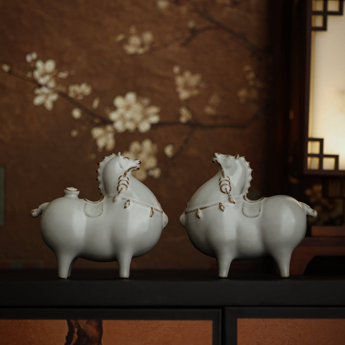 Fortune In Stride | Handcrafted Ru Ware Ceramic Tea Pet